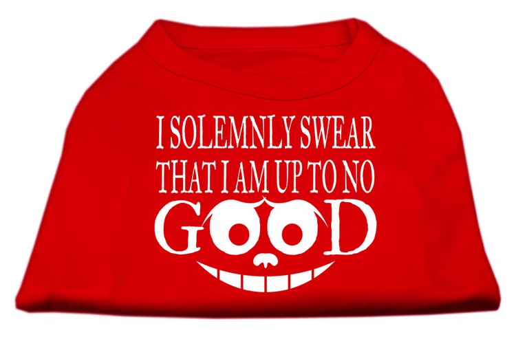 Up to No Good Screen Print Shirt Red Med